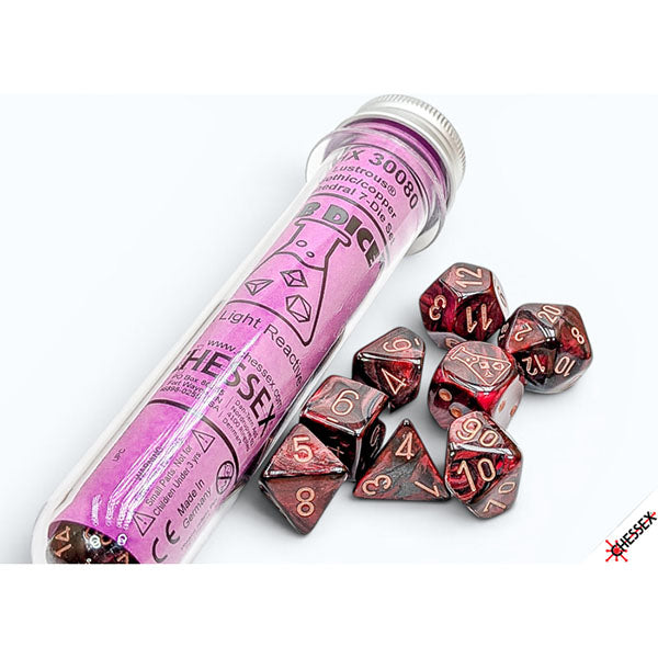 Chessex - Lab Dice 10 Lustrous - Gothic/Copper