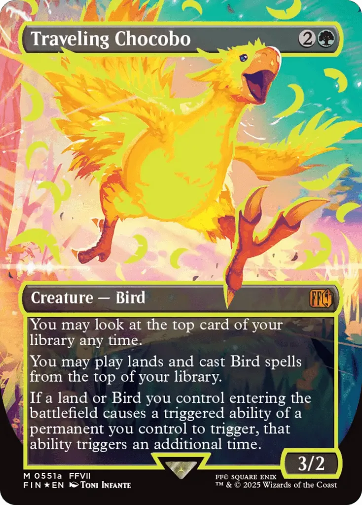 (551a) Magic The Gathering Magic: The Gathering - FINAL FANTASY: Extras Single: Traveling Chocobo (V.2) Holo Mythic