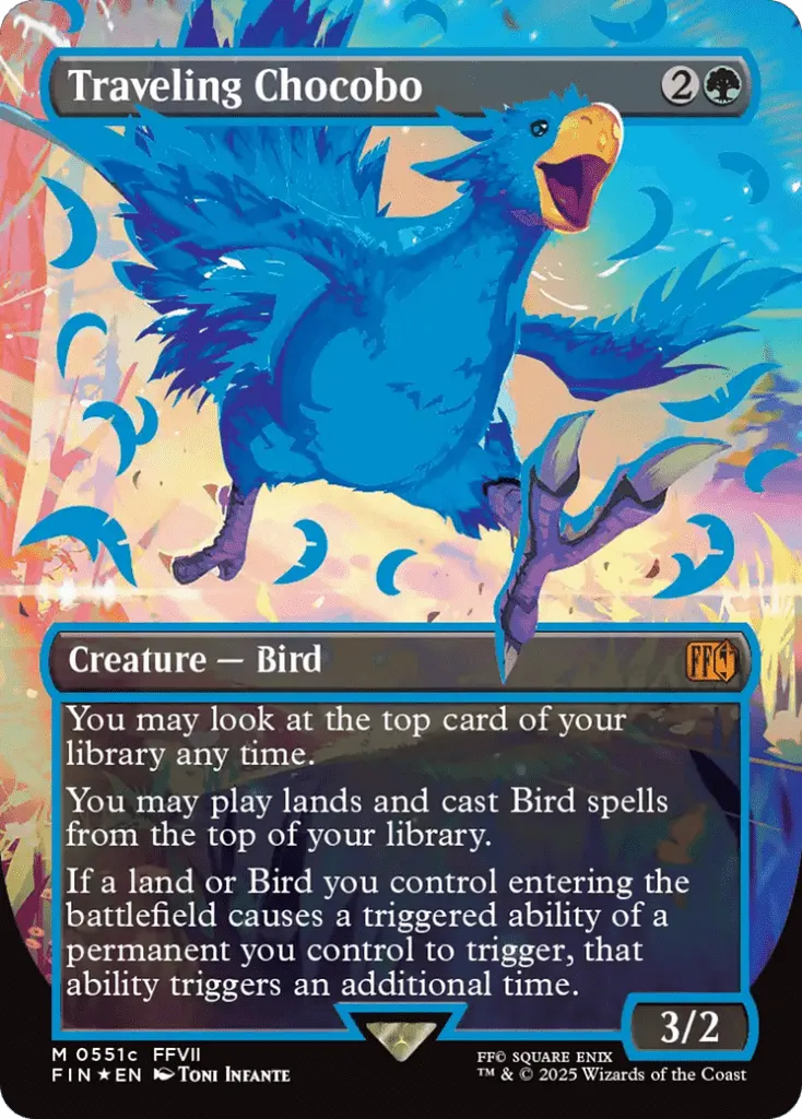 (551c) Magic The Gathering Magic: The Gathering - FINAL FANTASY: Extras Single: Traveling Chocobo (V.4) Holo Mythic