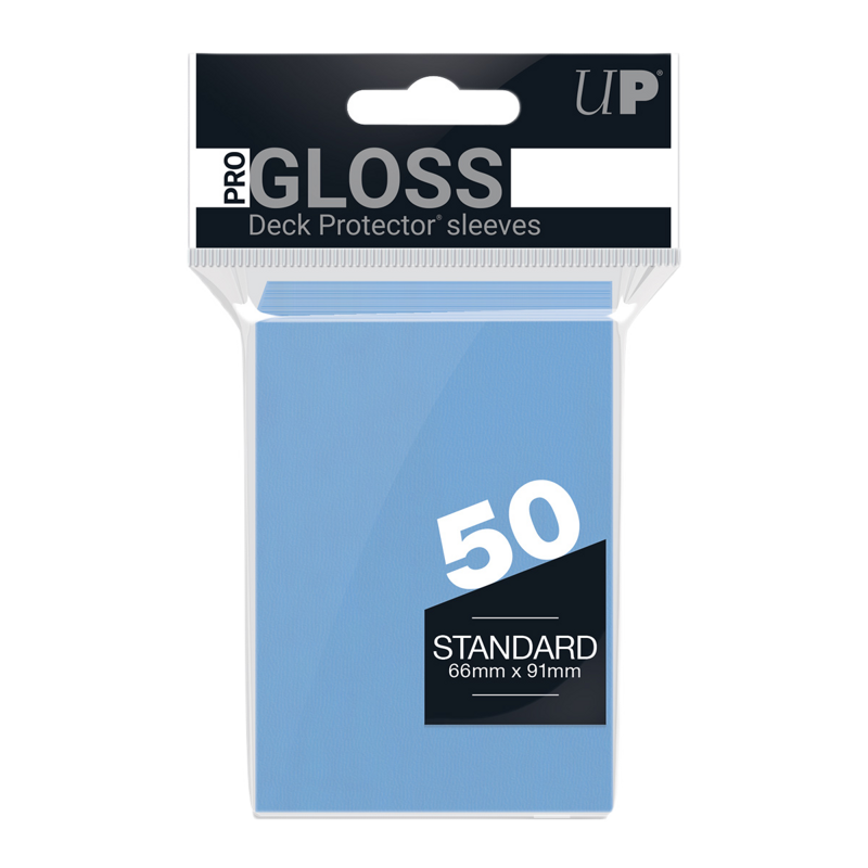 Ultra Pro Pro-Gloss Light Blue Small Deck Protector Sleeves 50ct