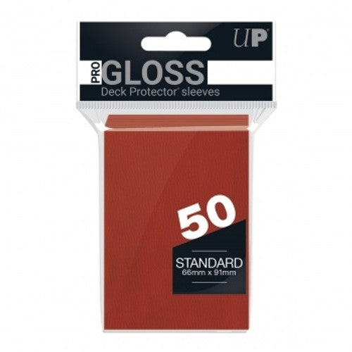 Ultra Pro Pro-Gloss Red Small Deck Protector Sleeves 50ct