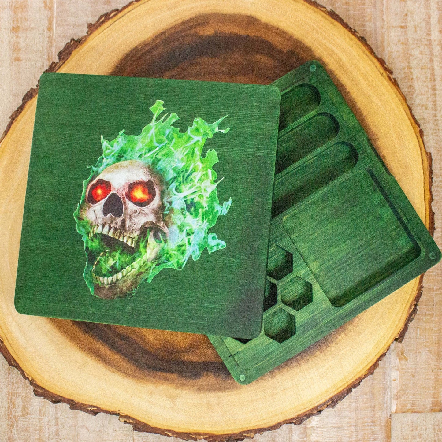 Mystery Dice Goblin (MDG): Wooden Dice Box (Green)