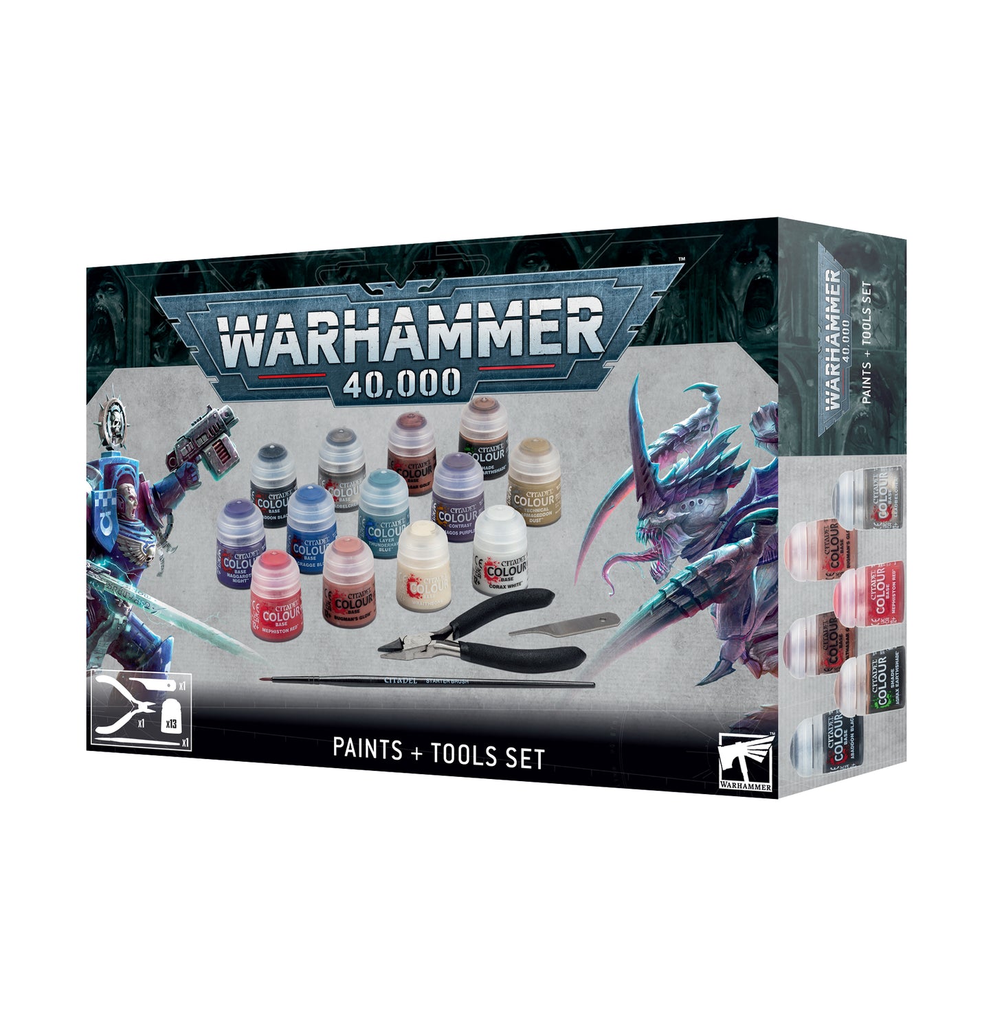Warhammer 40,000 (40K): Paints & Tools Set