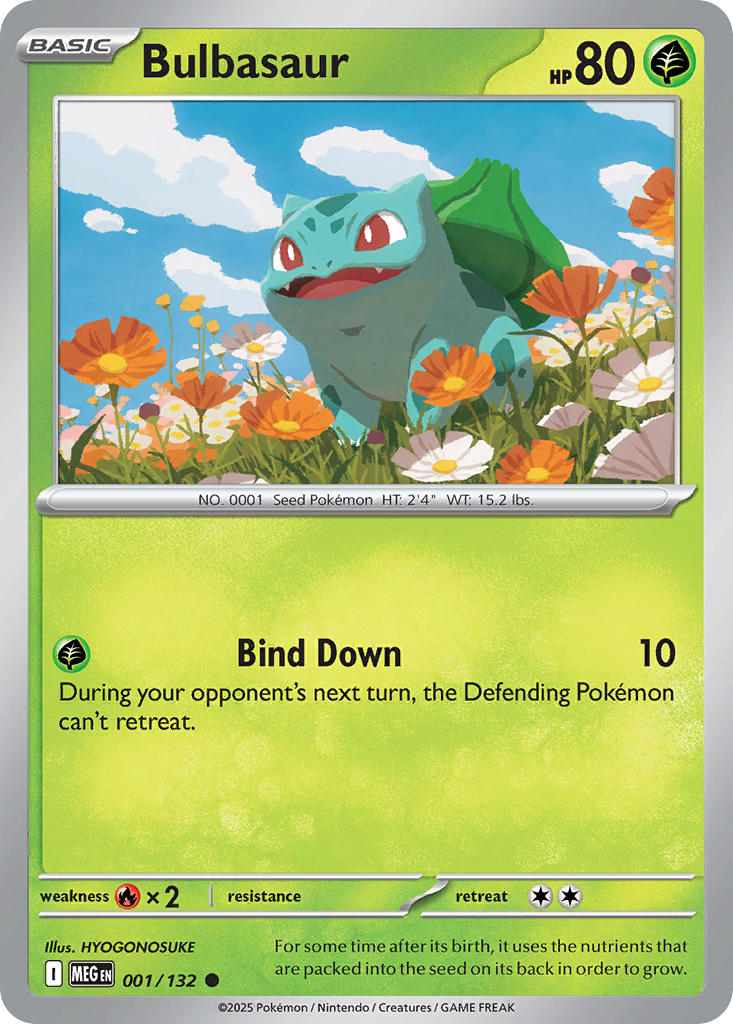 (001/MEG) Pokemon TCG Mega Evolution Single: Bulbasaur Common