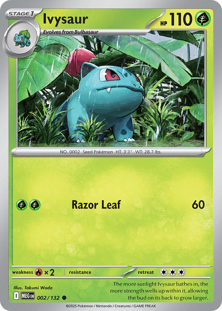 (002/MEG) Pokemon TCG Mega Evolution Single: Ivysaur Reverse Holo Common