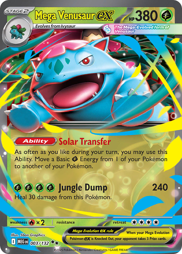 (003/MEG) Pokemon TCG Mega Evolution Single: Mega Venusaur ex Double Rare