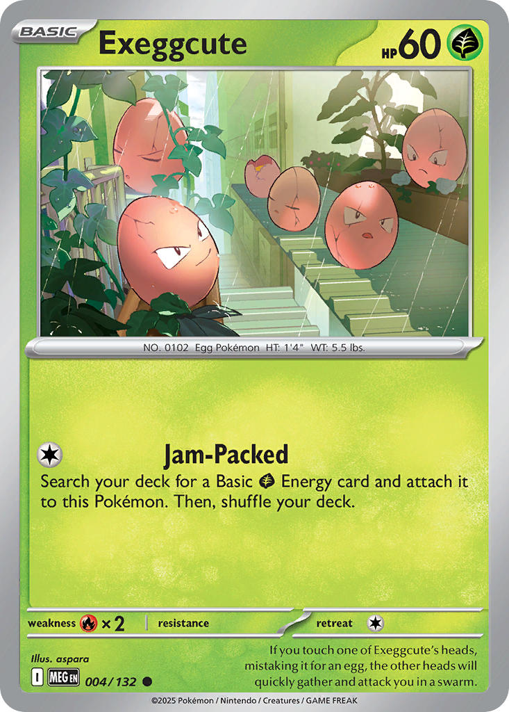 (004/MEG) Pokemon TCG Mega Evolution Single: Exeggcute Reverse Holo Common
