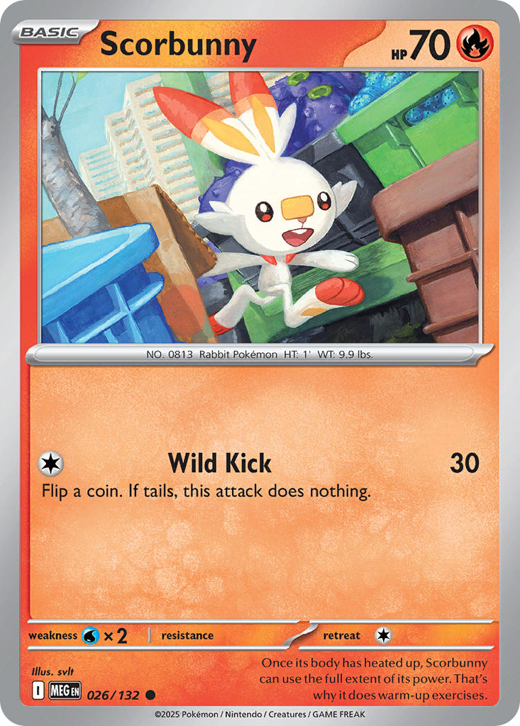 (026/MEG) Pokemon TCG Mega Evolution Single: Scorbunny Common