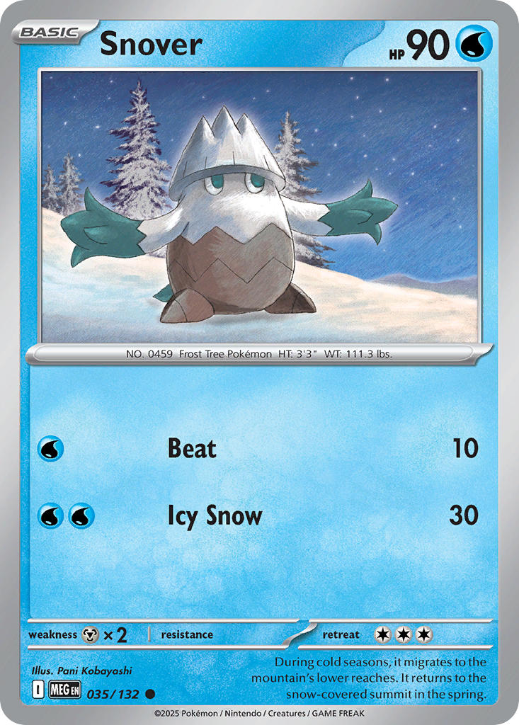 (035/MEG) Pokemon TCG Mega Evolution Single: Snover Common
