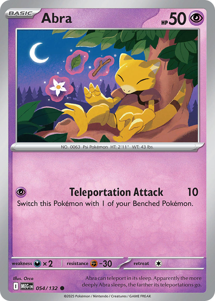 (054/MEG) Pokemon TCG Mega Evolution Single: Abra Reverse Holo Common