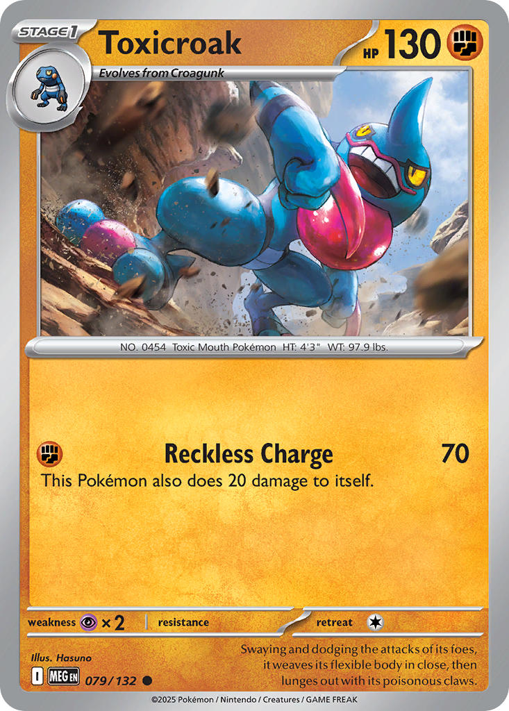 (079/MEG) Pokemon TCG Mega Evolution Single: Toxicroak Common