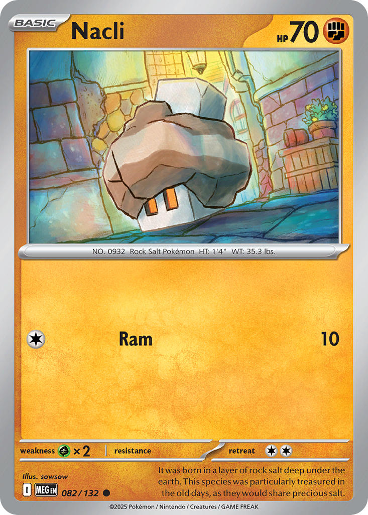 (082/MEG) Pokemon TCG Mega Evolution Single: Nacli Common