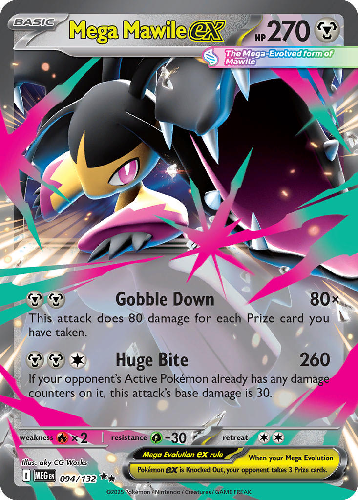 (094/MEG) Pokemon TCG Mega Evolution Single: Mega Mawile ex Double Rare