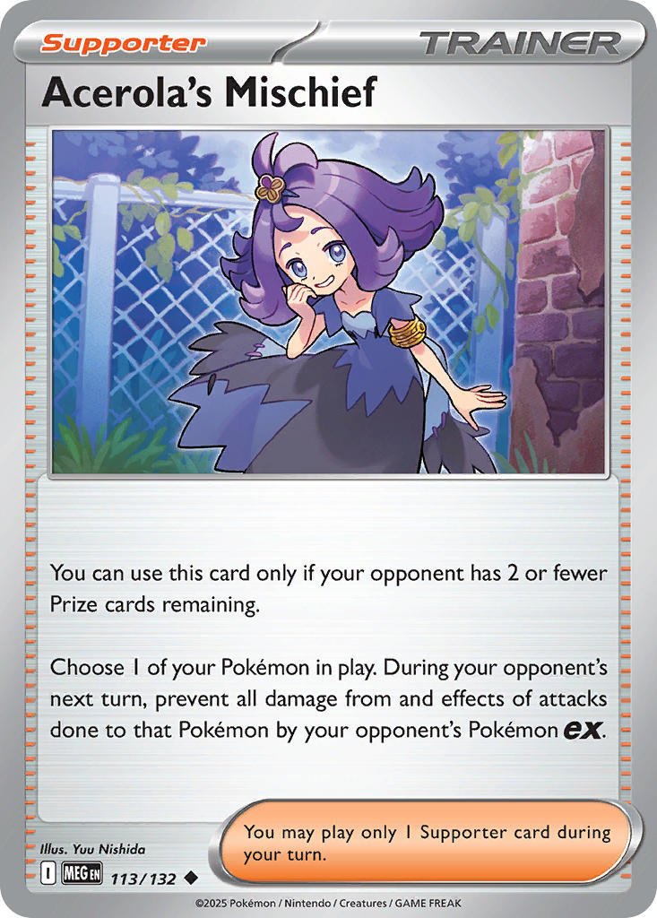 (113/MEG) Pokemon TCG Mega Evolution Single: Acerola's Mischief Uncommon