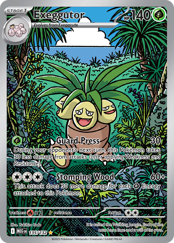 (135/MEG) Pokemon TCG Mega Evolution Single: Exeggutor Illustration Rare