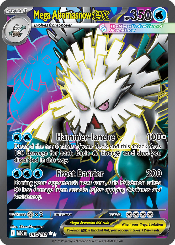 (157/MEG) Pokemon TCG Mega Evolution Single: Mega Abomasnow ex Ultra Rare