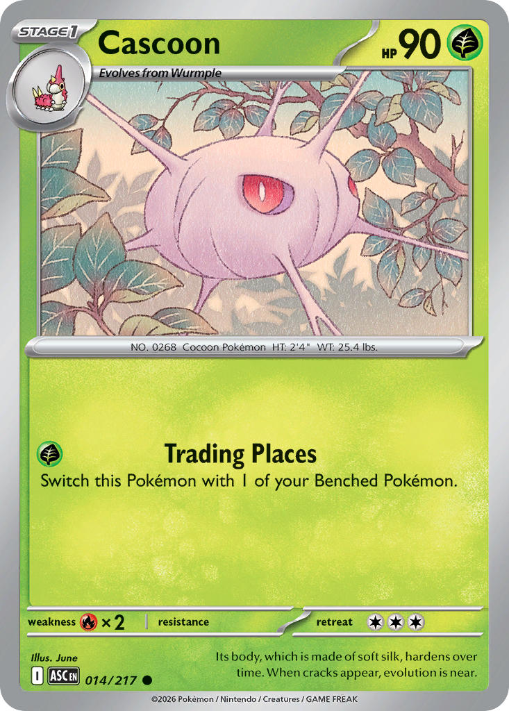 (014/217) Pokemon TCG Ascended Heroes Single: Cascoon Common