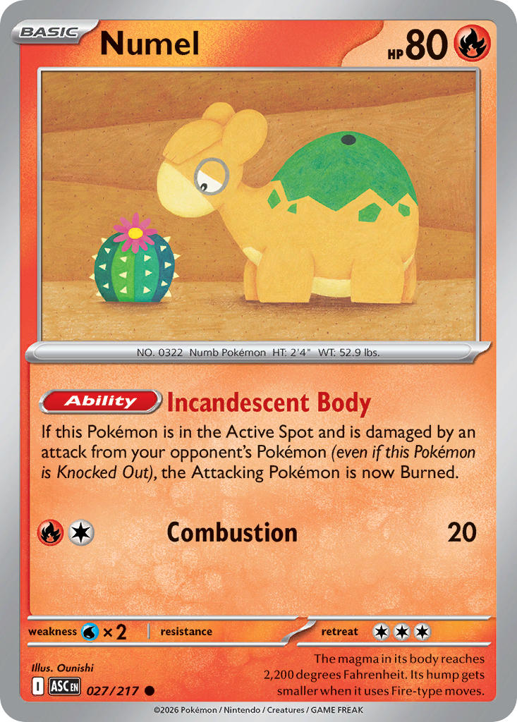 (027/217) Pokemon TCG Ascended Heroes Single: Numel Common