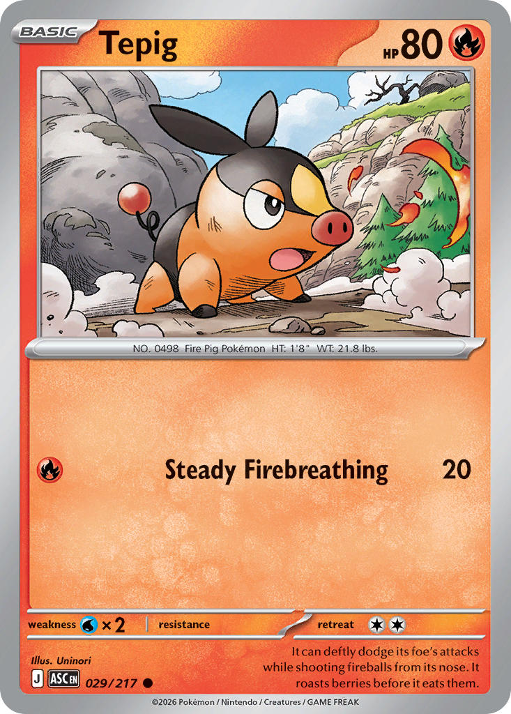 (029/217) Pokemon TCG Ascended Heroes Single: Tepig Common