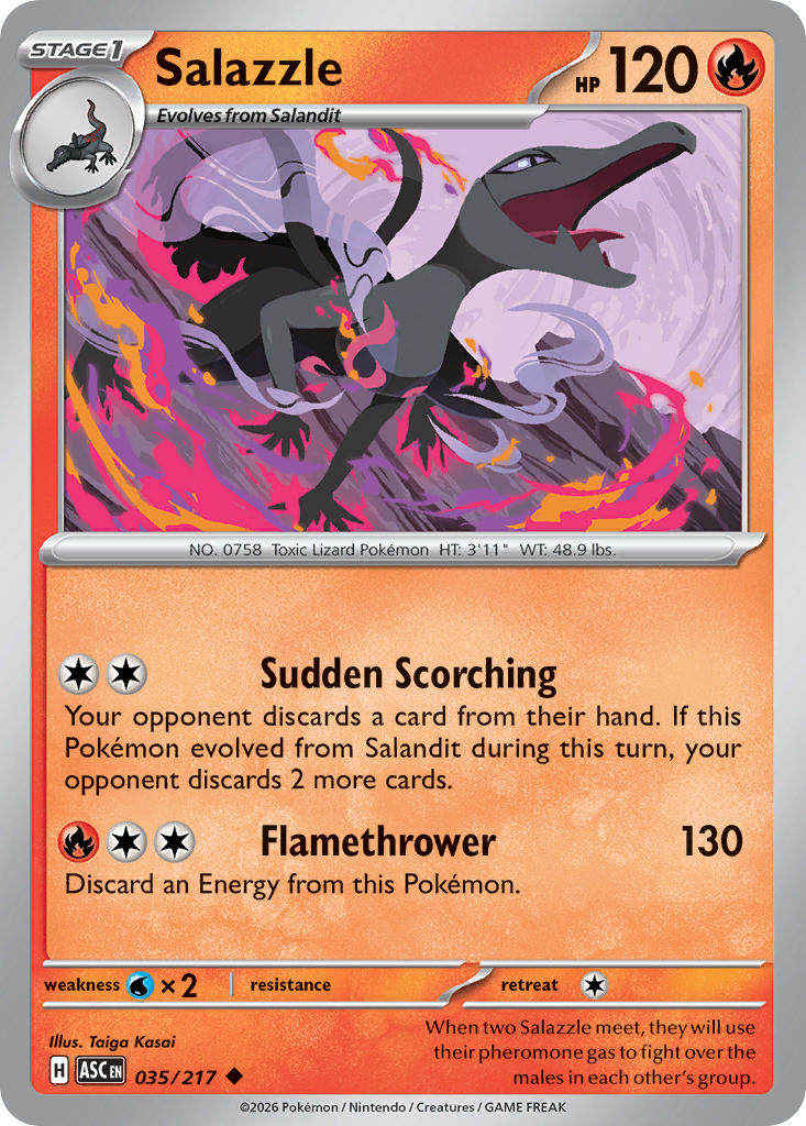 (035/217) Pokemon TCG Ascended Heroes Single: Salazzle Uncommon