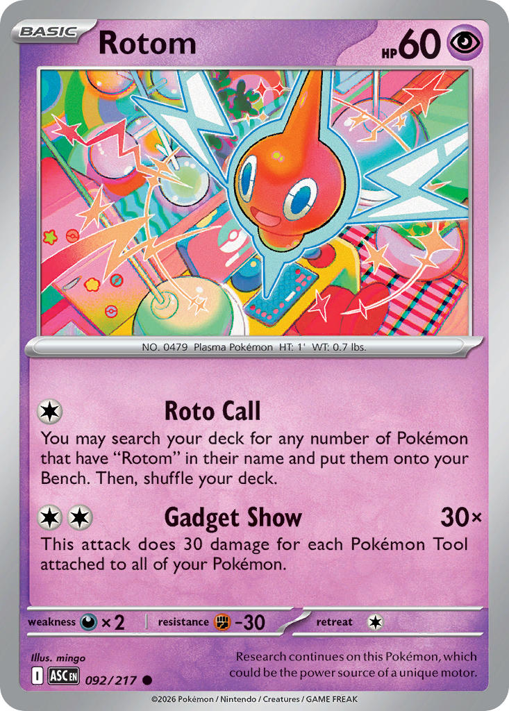 (092/217) Pokemon TCG Ascended Heroes Single: Rotom Common