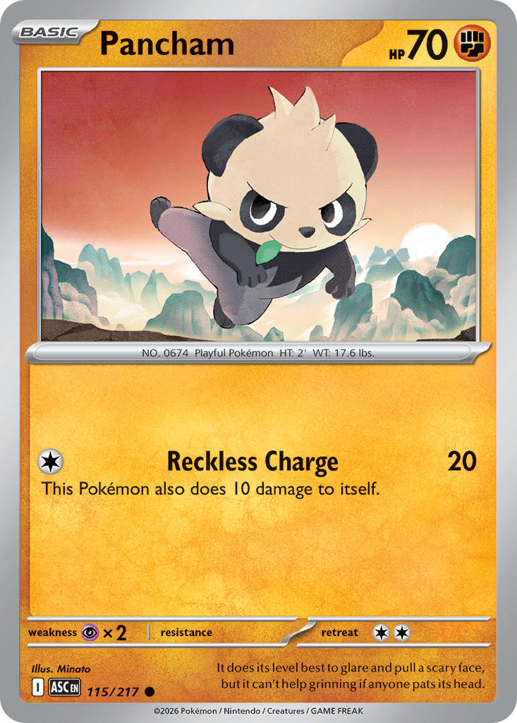 (115/217) Pokemon TCG Ascended Heroes Single: Pancham Common