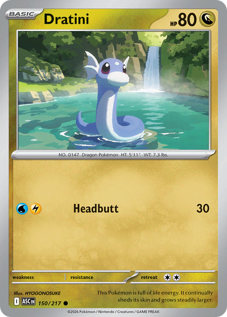 (150/217) Pokemon TCG Ascended Heroes Single: Dratini Common