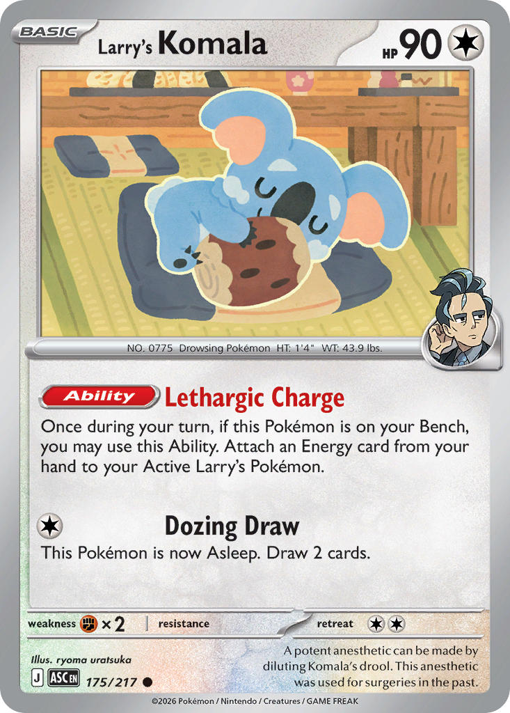 (175/217) Pokemon TCG Ascended Heroes Single: Larry's Komala Common