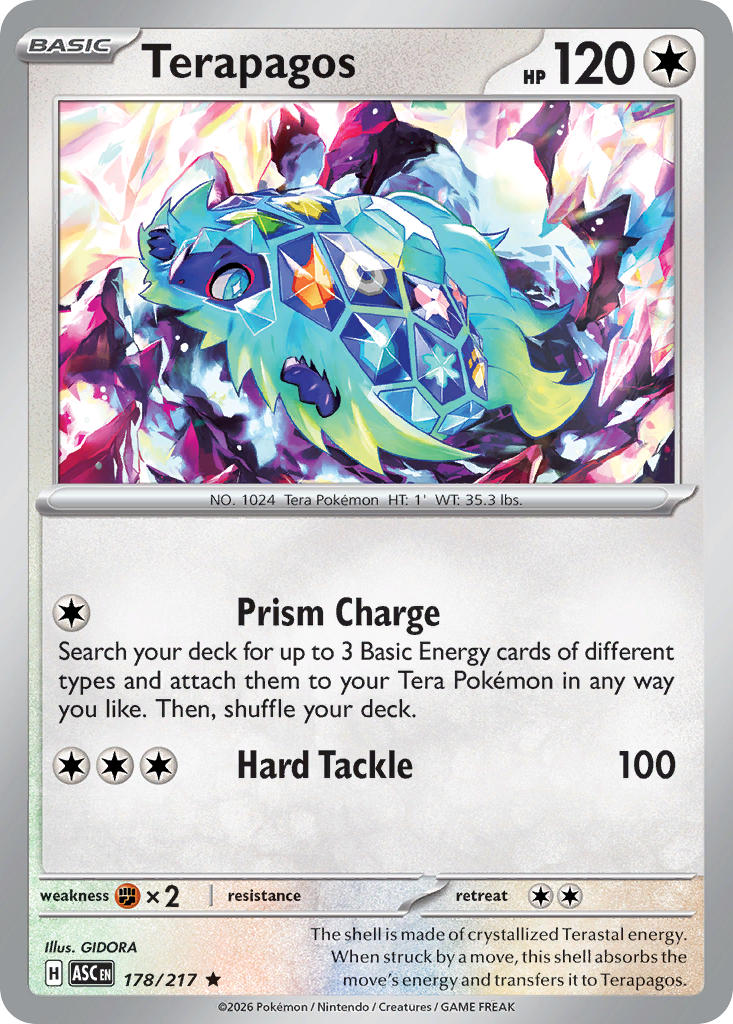 (178/217) Pokemon TCG Ascended Heroes Single: Terapagos Rare