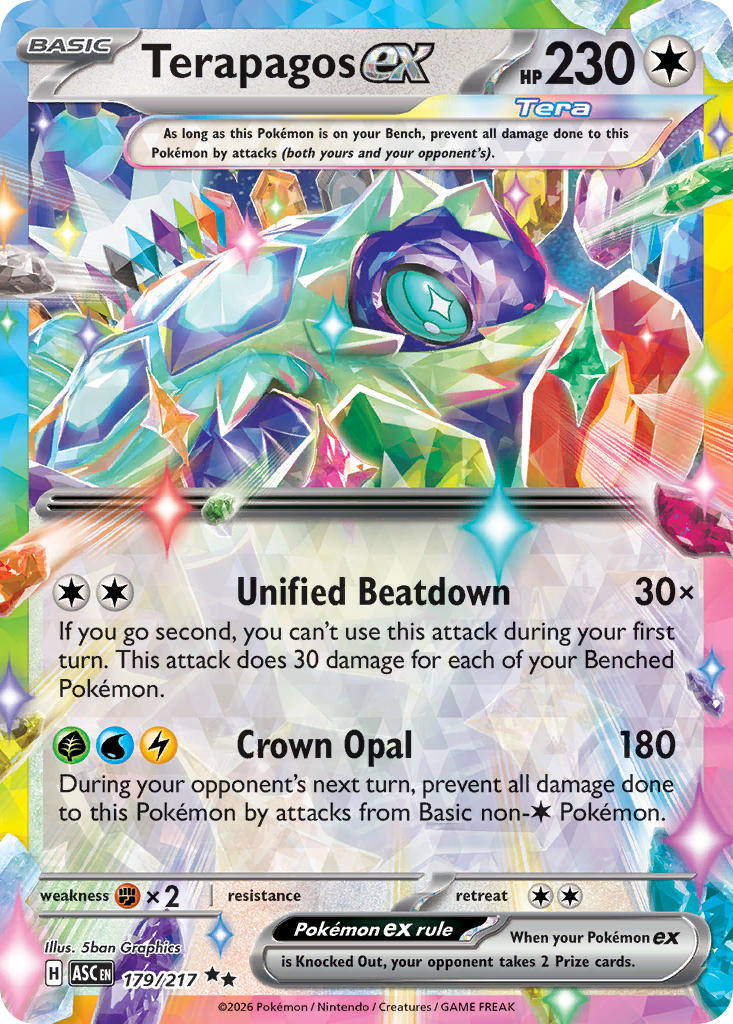 (179/217) Pokemon TCG Ascended Heroes Single: Terapagos ex Double Rare