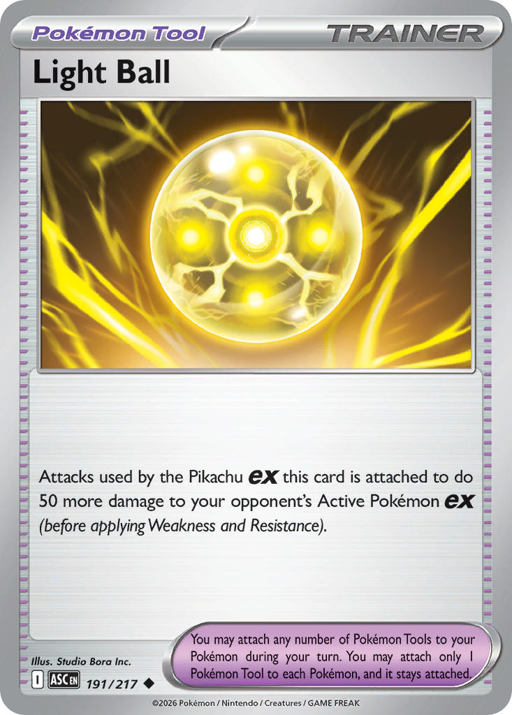 (191/217) Pokemon TCG Ascended Heroes Single: Light Ball Reverse Holo Uncommon