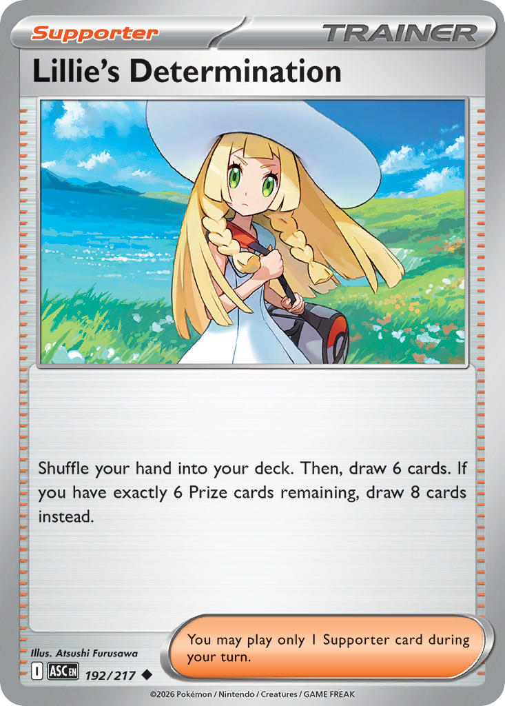 (192/217) Pokemon TCG Ascended Heroes Single: Lillie's Determination Reverse Holo Uncommon