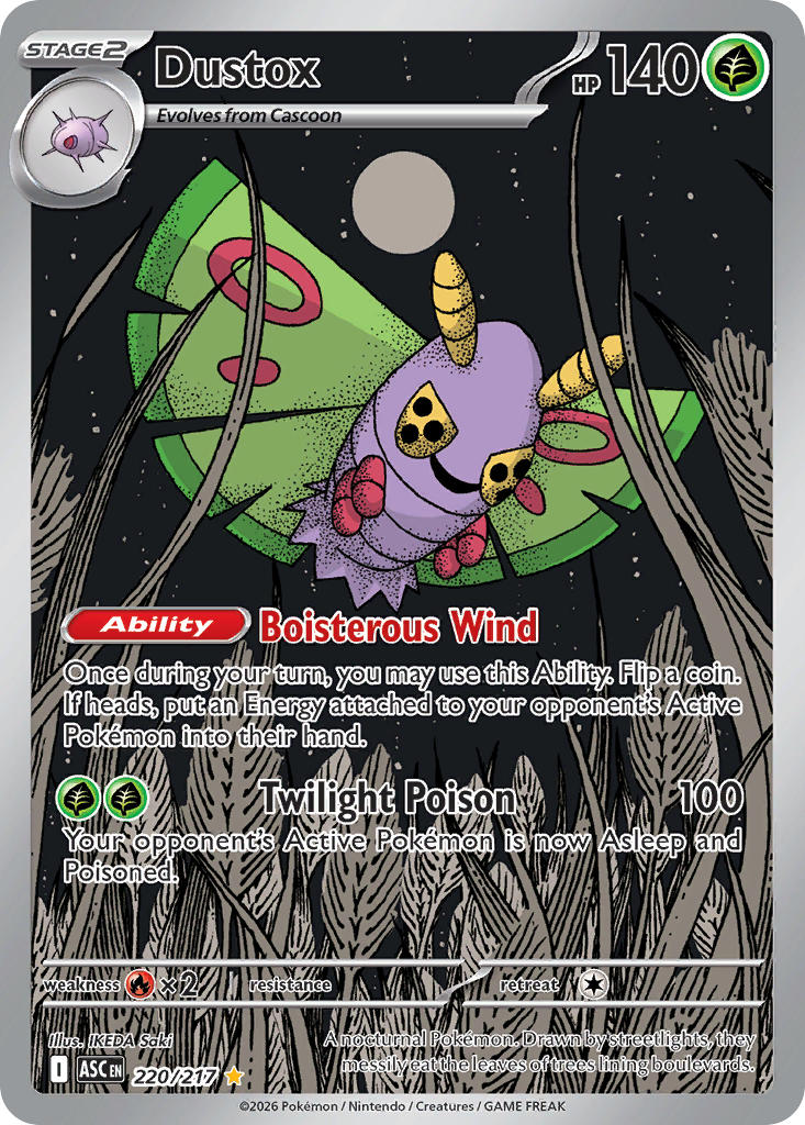 (220/217) Pokemon TCG Ascended Heroes Single: Dustox Illustration Rare