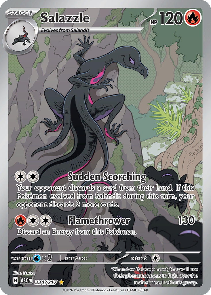 (224/217) Pokemon TCG Ascended Heroes Single: Salazzle Illustration Rare