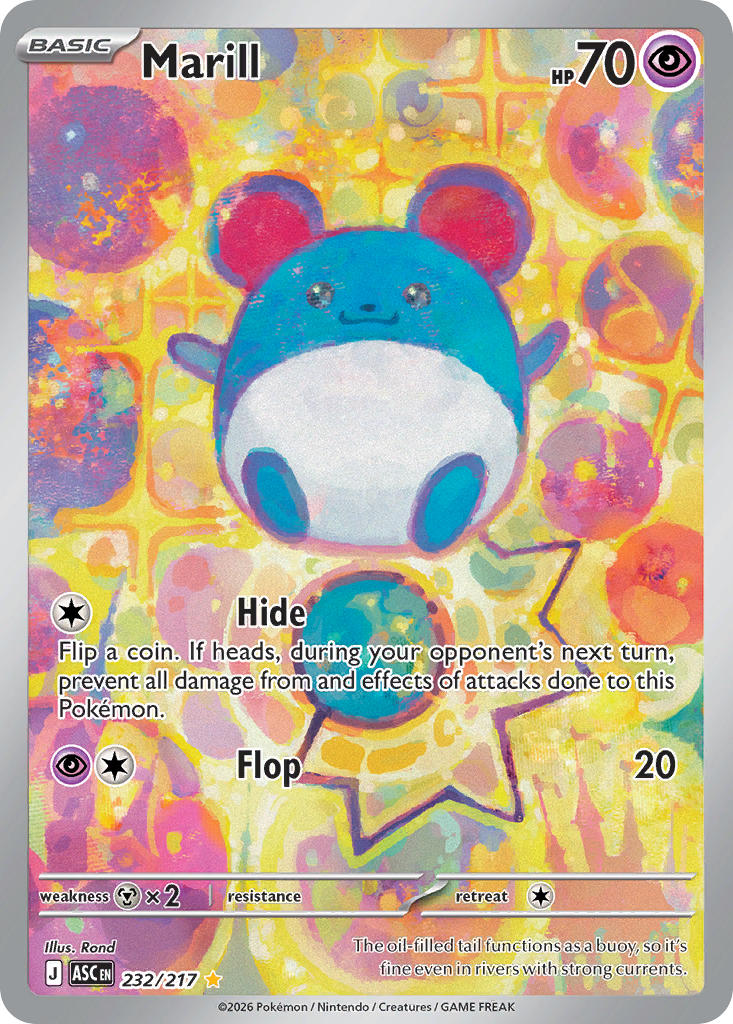 (232/217) Pokemon TCG Ascended Heroes Single: Marill Illustration Rare