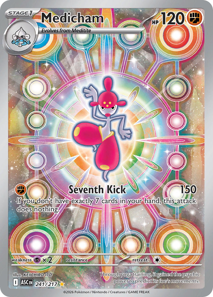 (241/217) Pokemon TCG Ascended Heroes Single: Medicham Illustration Rare