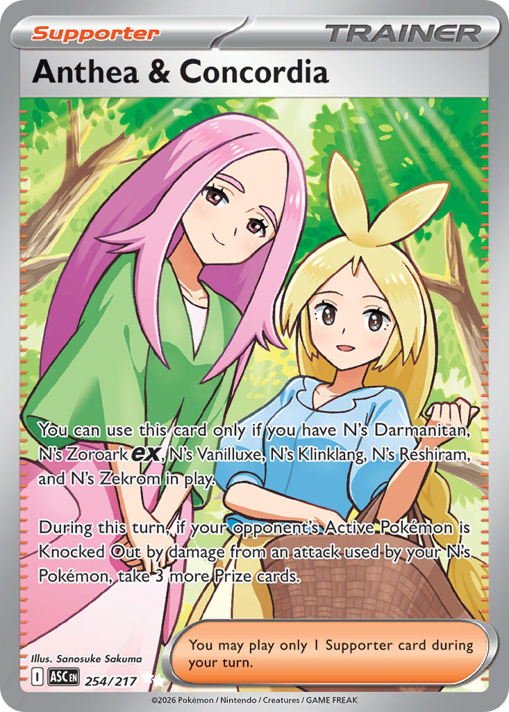 (254/217) Pokemon TCG Ascended Heroes Single: Anthea & Concordia Ultra Rare