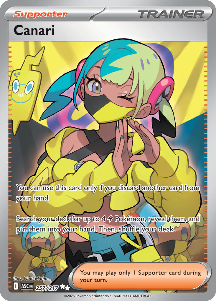 (257/217) Pokemon TCG Ascended Heroes Single: Canari Ultra Rare