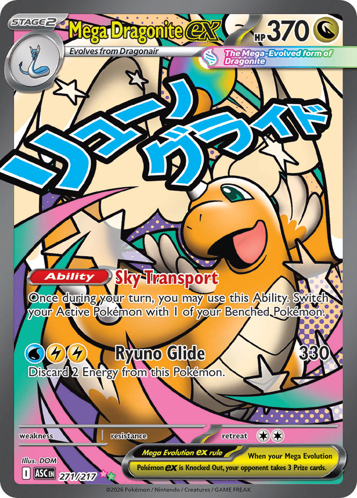 (271/217) Pokemon TCG Ascended Heroes Single: Mega Dragonite ex Ultra Rare