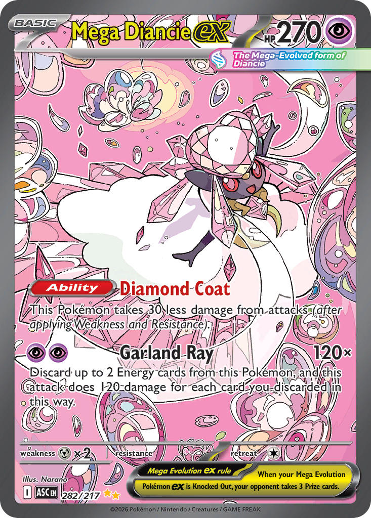 (282/217) Pokemon TCG Ascended Heroes Single: Mega Diancie ex Special Illustration Rare