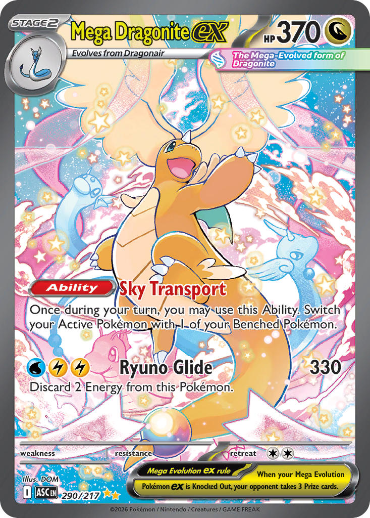 (290/217) Pokemon TCG Ascended Heroes Single: Mega Dragonite ex Special Illustration Rare