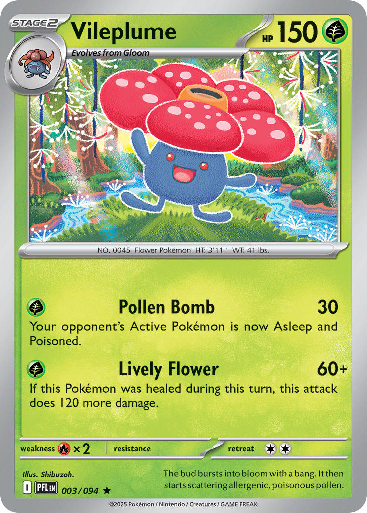 (003/094) Pokemon TCG Phantasmal Flames Single: Vileplume Rare