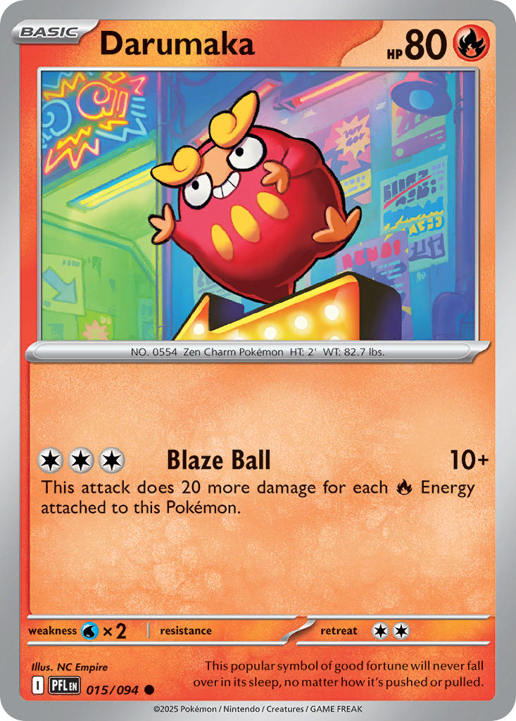 (015/094) Pokemon TCG Phantasmal Flames Single: Darumaka Common