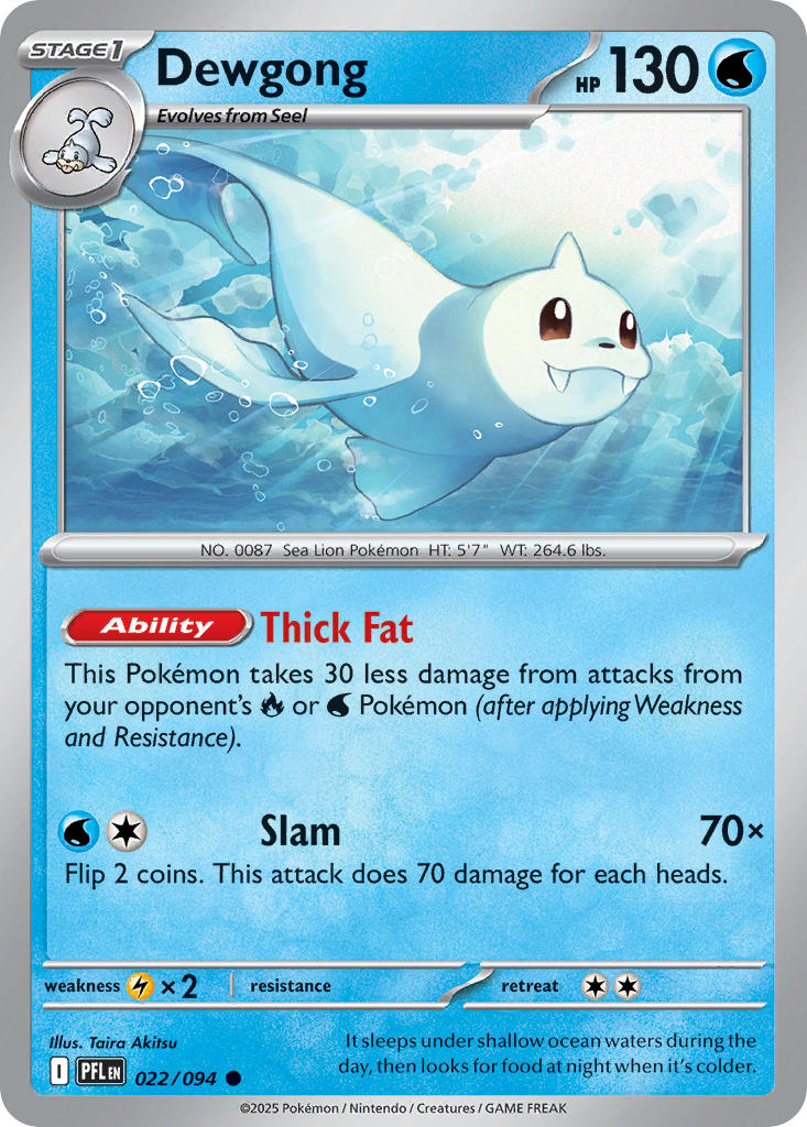 (022/094) Pokemon TCG Phantasmal Flames Single: Dewgong Common