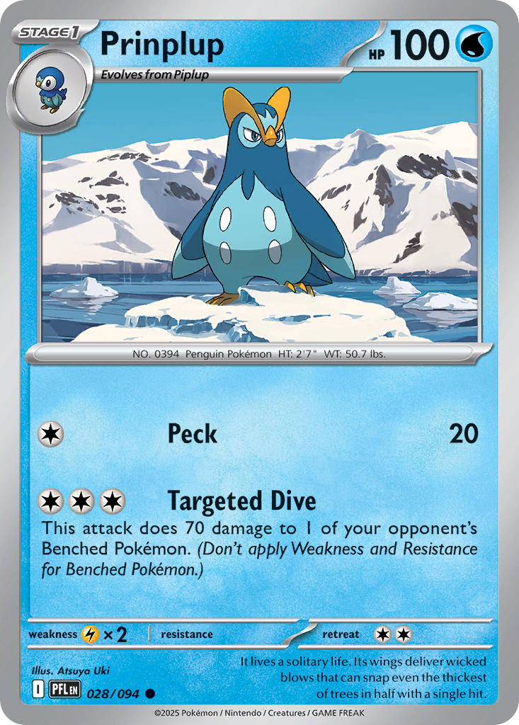 (028/094) Pokemon TCG Phantasmal Flames Single: Prinplup Common
