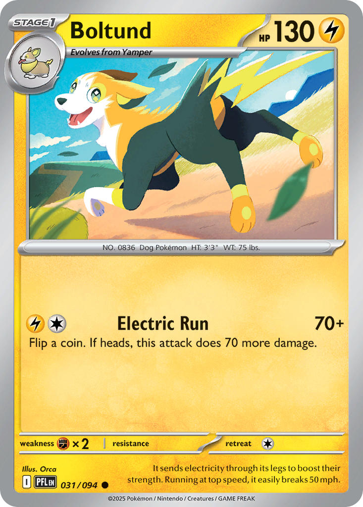 (031/094) Pokemon TCG Phantasmal Flames Single: Boltund Common