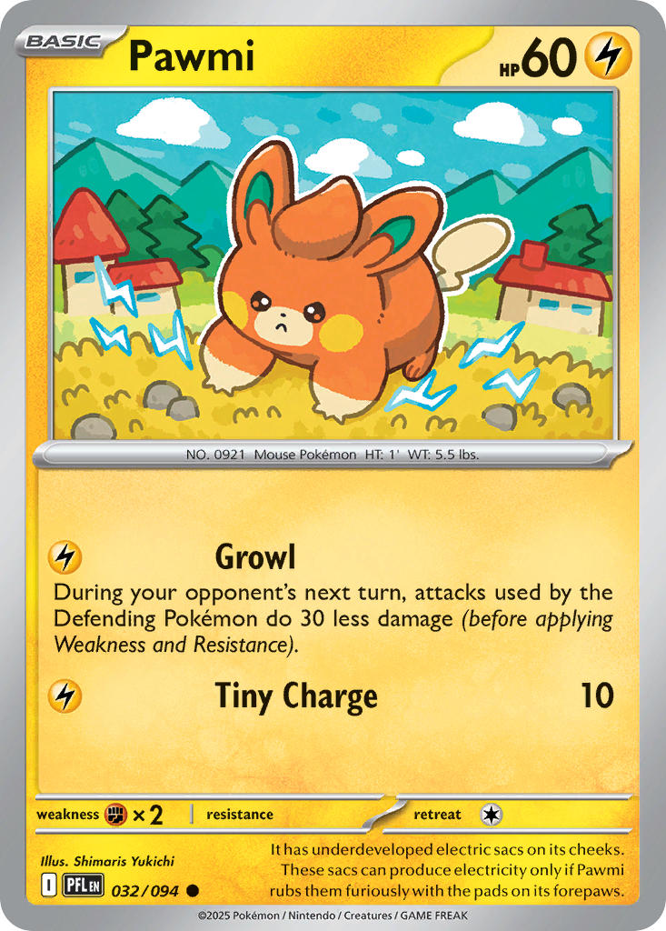 (032/094) Pokemon TCG Phantasmal Flames Single: Pawmi Common