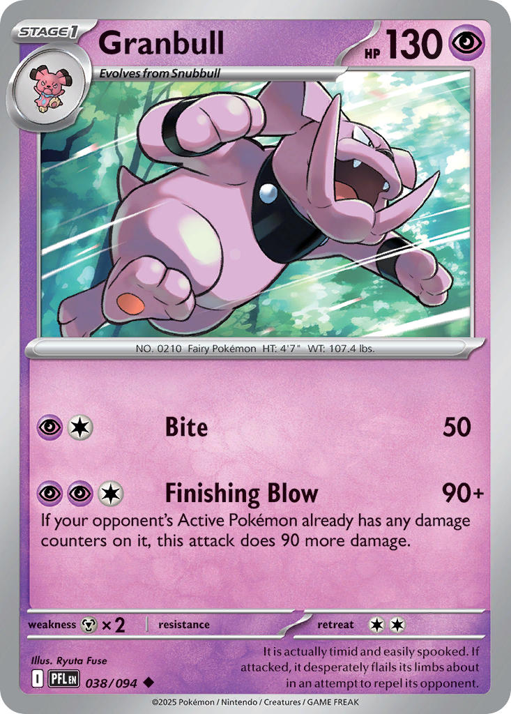 (038/094) Pokemon TCG Phantasmal Flames Single: Granbull Uncommon