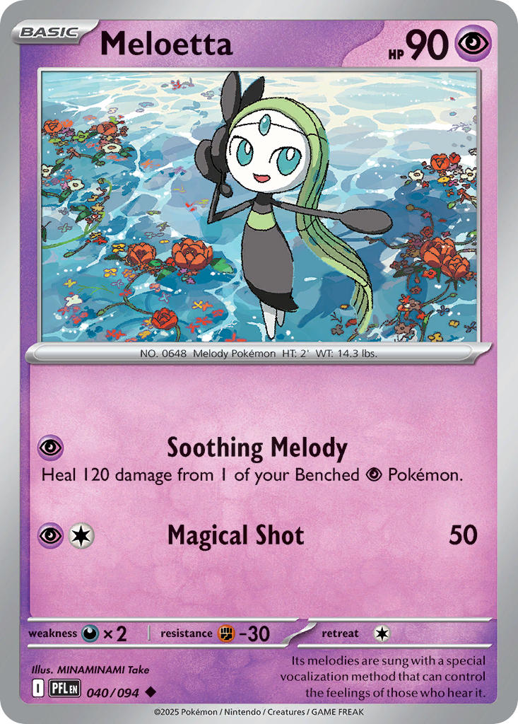 (040/094) Pokemon TCG Phantasmal Flames Single: Meloetta Uncommon