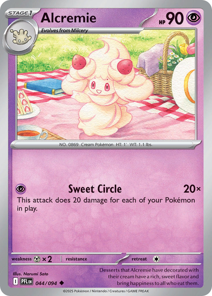 (044/094) Pokemon TCG Phantasmal Flames Single: Alcremie Reverse Holo Uncommon